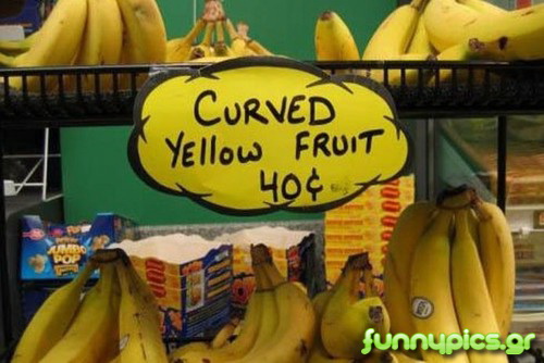 Curved Yellow Fruit